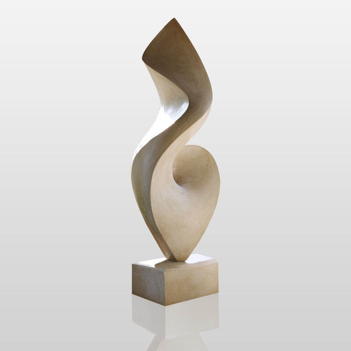 PREMIER Modern Abstract Marble Sculpture with Spiral Design for Offices, Living Rooms or Reception Areas PSM-119