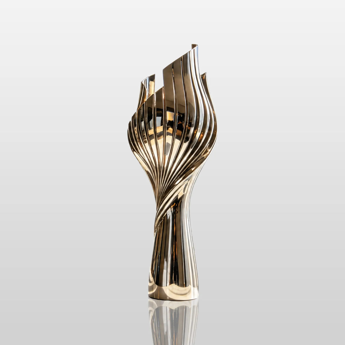PREMIER Modern Stainless Steel Sculpture with Torch Design for Hotel Lobbies, Entrances or Offices PSSS-263