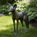 PREMIER Natural Fox Bronze Sculpture with Lifelike Design Best for Gardens, Courtyards, or Landscape Walkways PSB-159