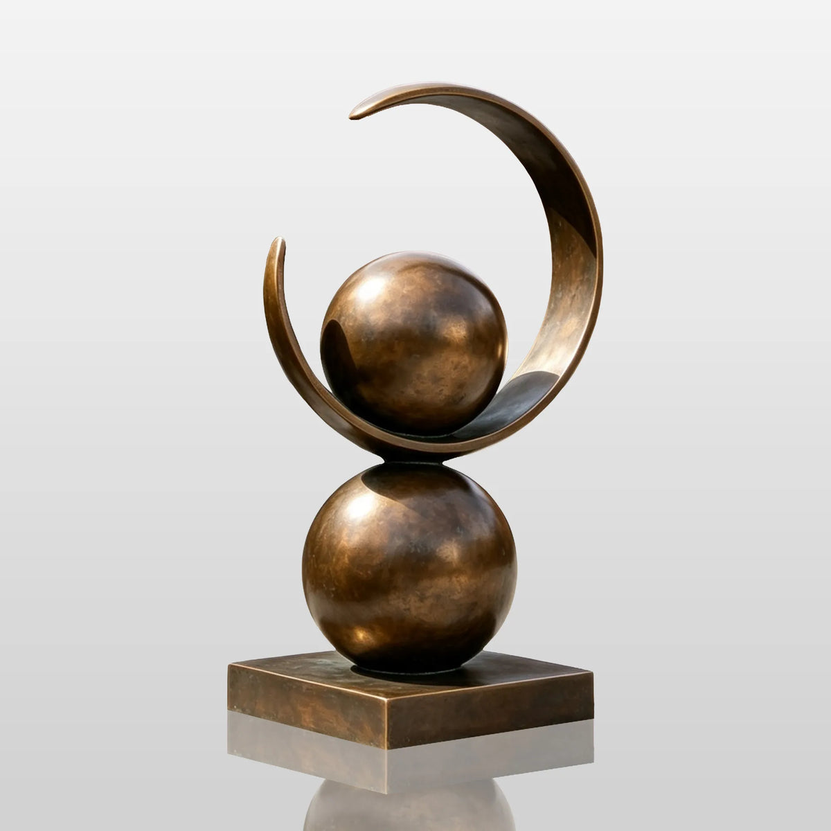 PREMIER Outdoor Abstract Bronze Sculpture with Sphere Ring Design for Backyard or Villa Terrace PSB-261