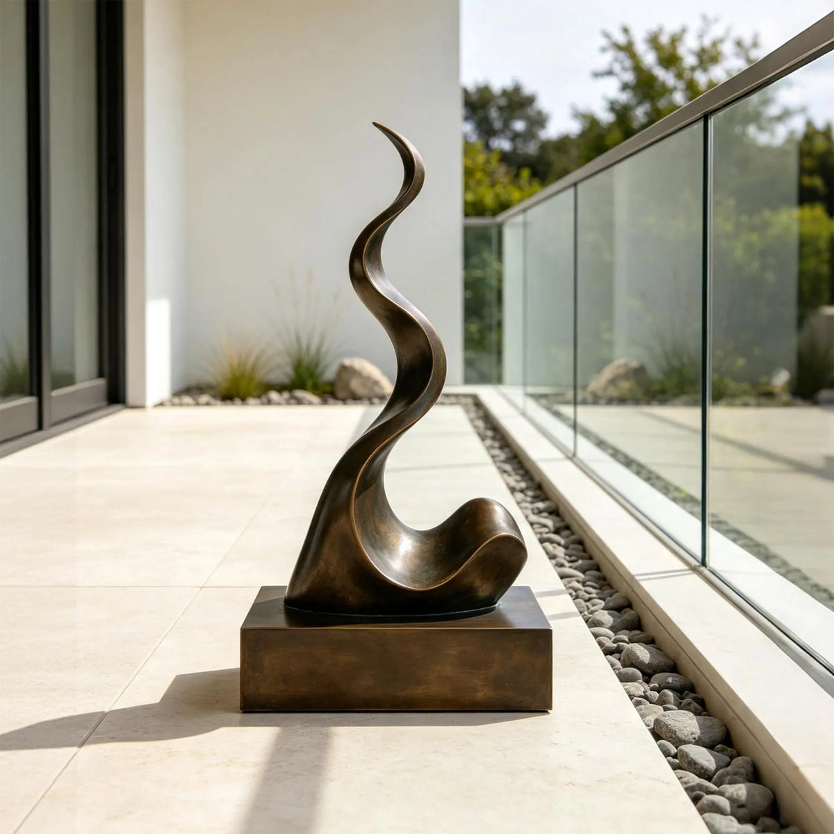 PREMIER Outdoor Abstract Bronze Wave Sculpture for Garden Pool, Backyard or Public Plaza PSB-263
