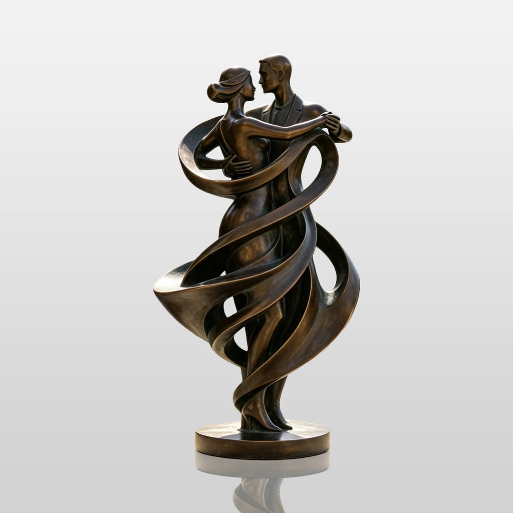 PREMIER Outdoor Large Bronze Dancing Couple Sculpture for Pool Deck, Garden or Hotel Terrace PSB-260