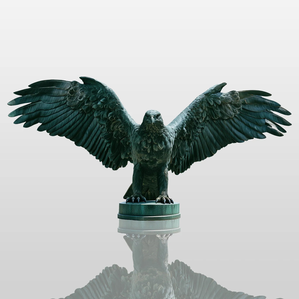PREMIER Outdoor Majestic Bronze Eagle Statue for Public Square, Patio or Residential Garden PSB-228