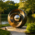 PREMIER Petal Sculpture in Bronze and Stainless Steel for Gardens, Waterfront Walkways or Public Art Spaces PSB-171