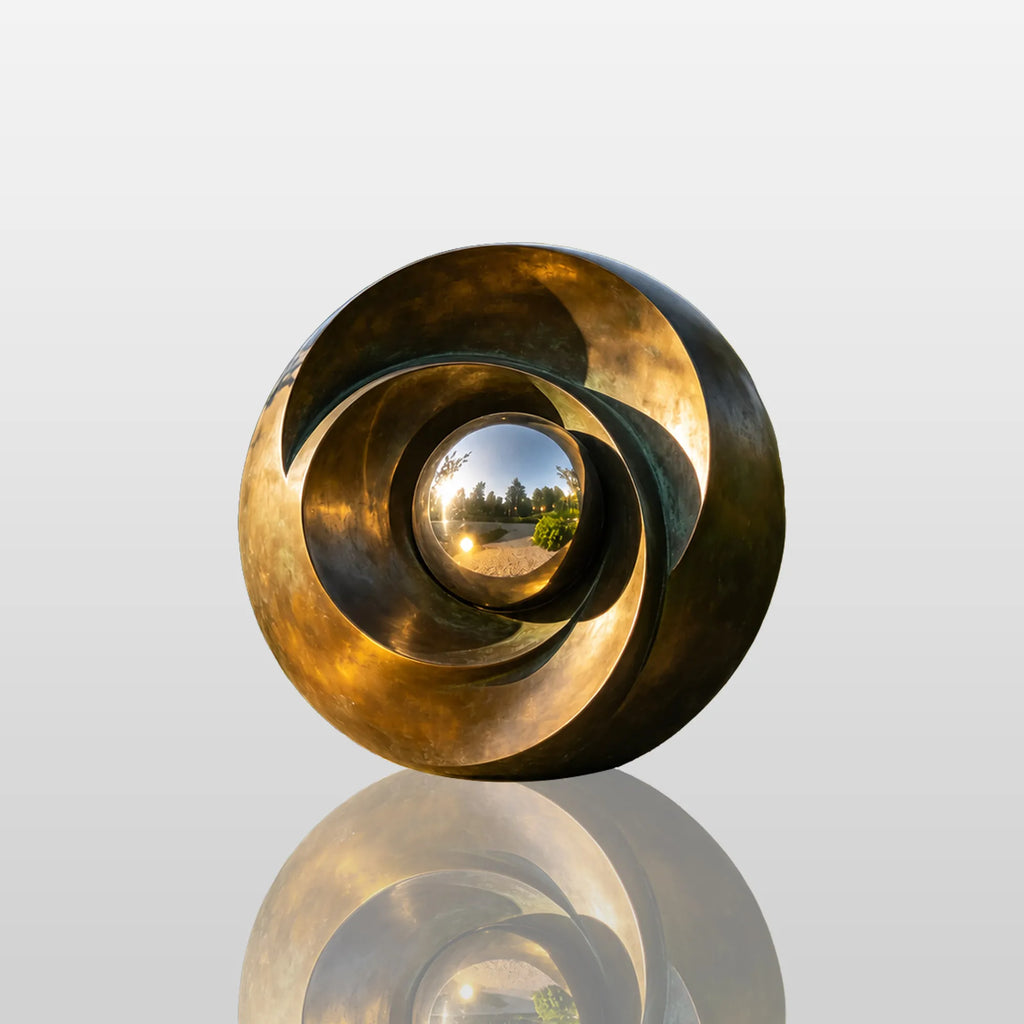 PREMIER Petal Sculpture in Bronze and Stainless Steel for Gardens, Waterfront Walkways or Public Art Spaces PSB-171