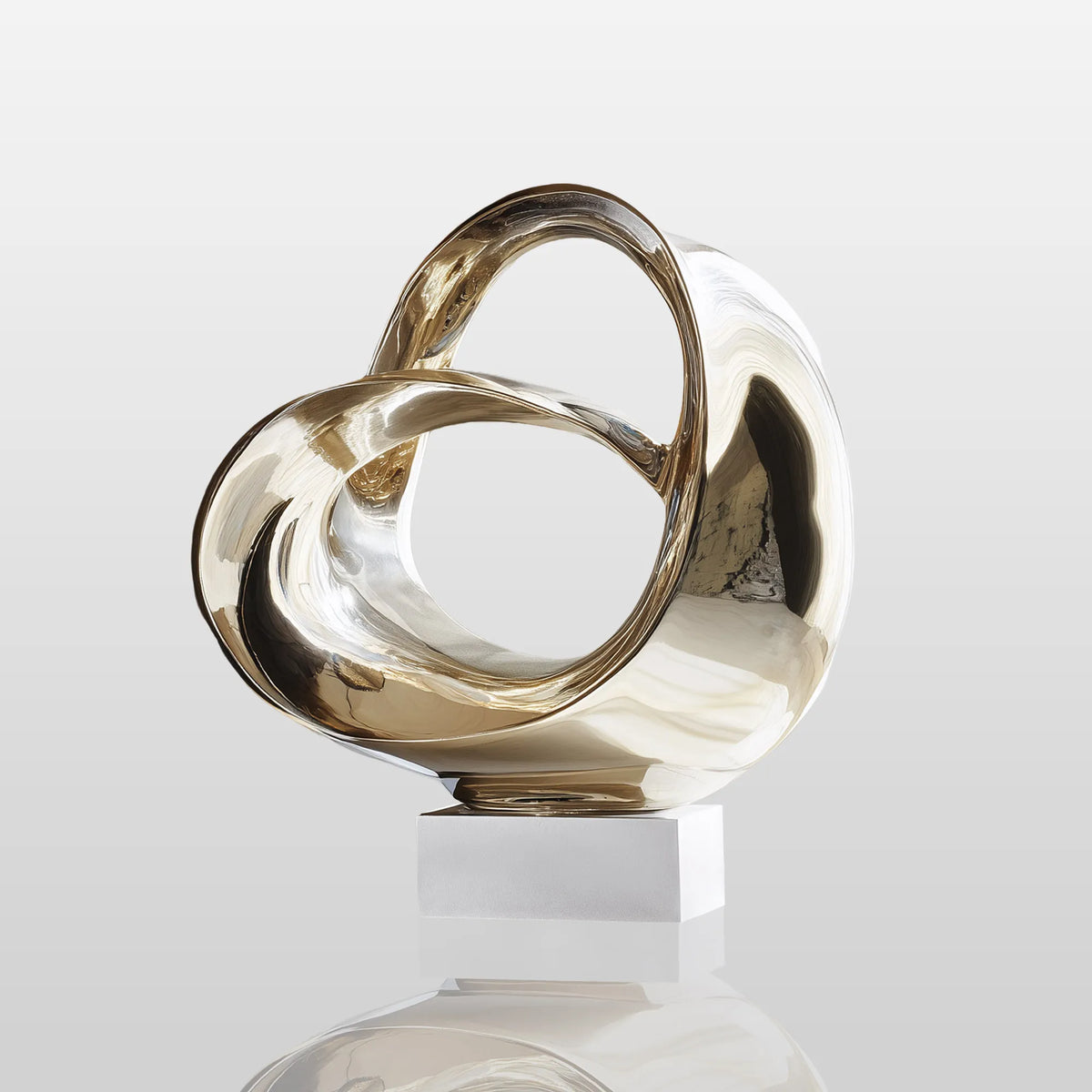 PREMIER Polished Stainless Steel Sculpture for Tabletop Decoration in Homes, Offices and Art Studios PSSS-185