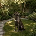PREMIER Realistic Bronze Dog Sculpture for Gardens, Villa Landscapes, Courtyards or Community Green Spaces PSB-182