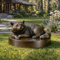 PREMIER Realistic Bronze Raccoon Statue for Front Yard, Flower Bed or Nature Park PSB-222