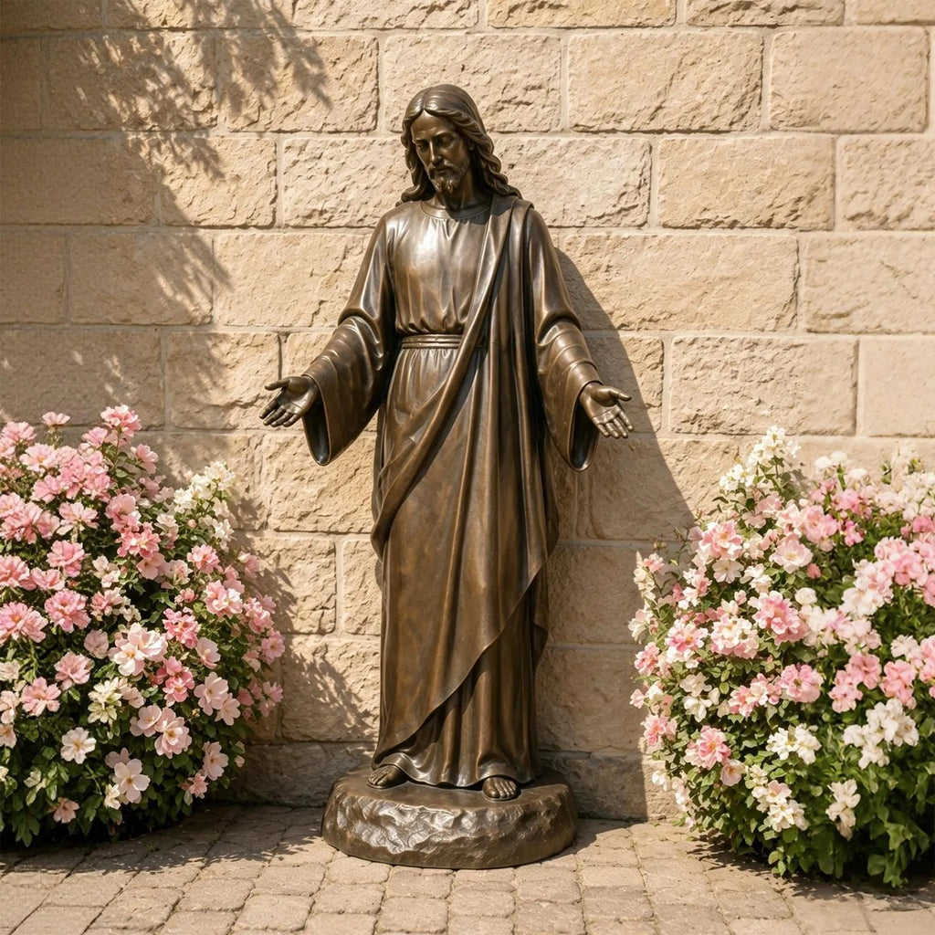 PREMIER Religious Bronze Jesus Statue for Home Garden, Church Yard or Public Plaza PSB-232