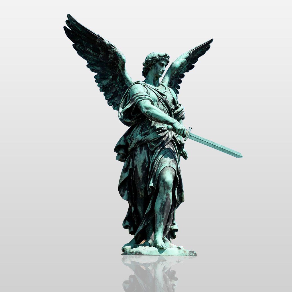 PREMIER Religious Bronze Saint Michael Statue for Church, Private Garden, Public Plaza or Chapel Yard PSB-209