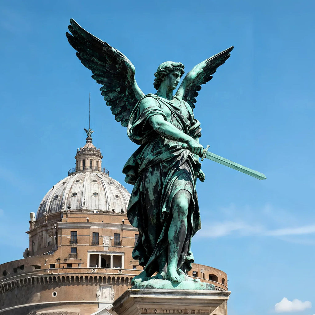 PREMIER Religious Bronze Saint Michael Statue for Church, Private Garden, Public Plaza or Chapel Yard PSB-209