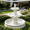 PREMIER Romantic Marble Fountain with Angel Design for Villas, Gardens, Hotels and Patios PSFM-012