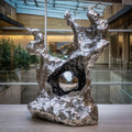PREMIER Abstract Root Sculpture in Stainless Steel and Brass for Hotel Lobbies and Luxury Apartments PSSS-249