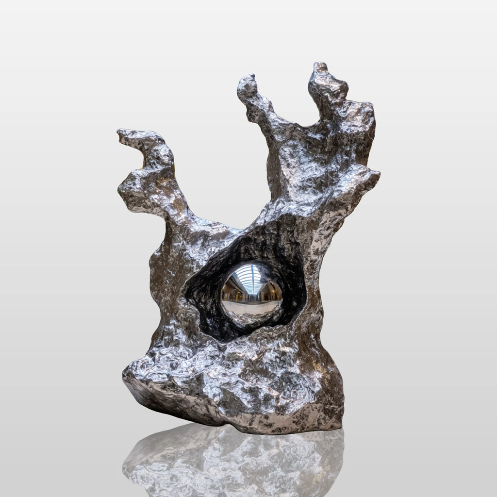 PREMIER Abstract Root Sculpture in Stainless Steel and Brass for Hotel Lobbies and Luxury Apartments PSSS-249
