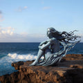 PREMIER Sea Daughter Sculpture with Flowing Hair and Ocean Breeze Design for Coastal Gardens and Outdoor Spaces PSB-139