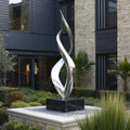 PREMIER Spiral Stainless Steel Sculpture with Abstract Twisting Design for Outdoor Entrances, Villas and Public Art Spaces PSSS-251