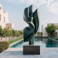 PREMIER Spiral Twist Bronze Sculpture with Abstract and Dynamic Design Perfect for Art Parks, Plazas or Modern Outdoor Sites PSB-148