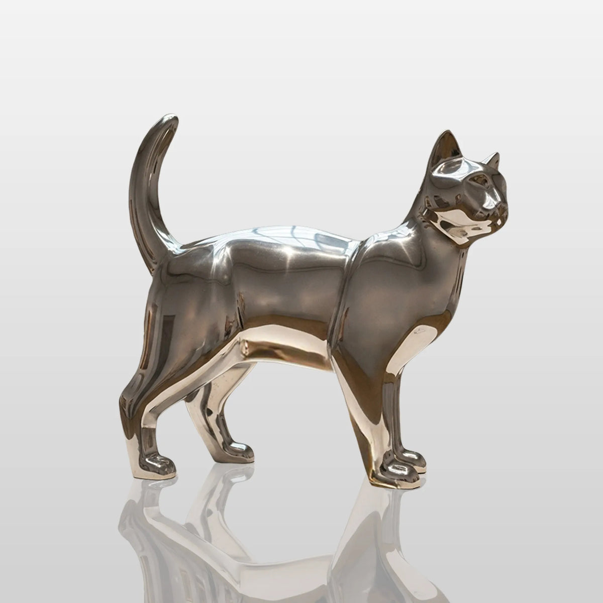 PREMIER Stainless Steel Cat Sculpture for Living Room, Garden and Entryway PSSS-189