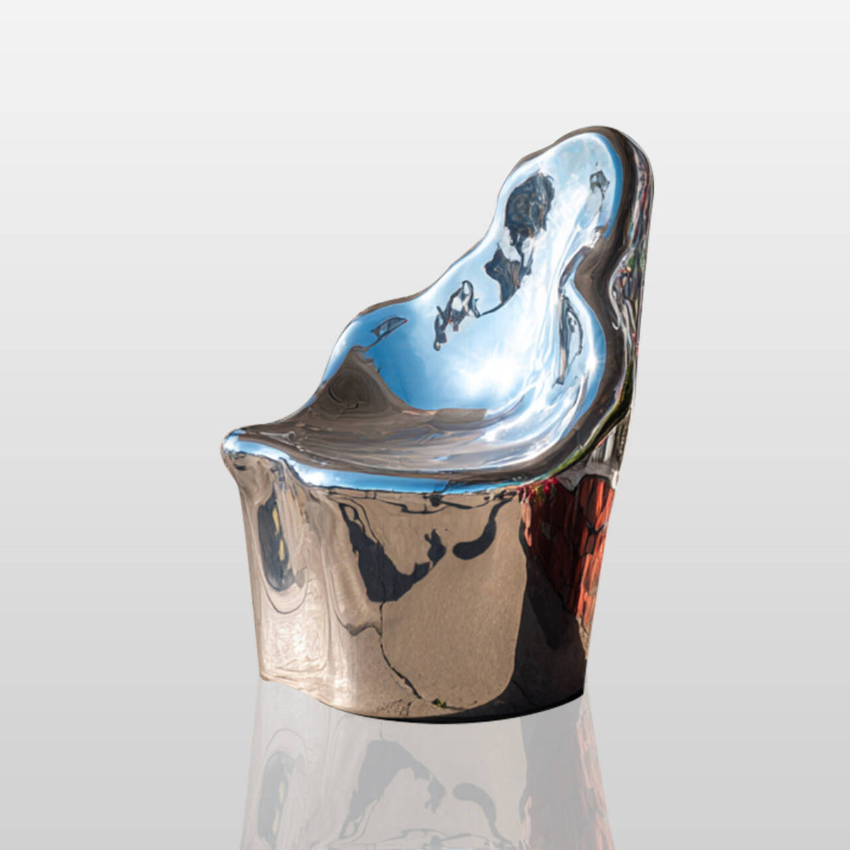 PREMIER Stainless Steel Chair Sculpture with Modern Realist Design Perfect for Urban Parks and Cultural Centers PSSS-214