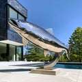 PREMIER Stainless Steel Fish Statue in Rainbow Trout for Garden Poolside, Backyard Lawn or Town Park PSSS-302