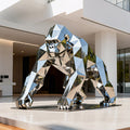 PREMIER Stainless Steel Gorilla Sculpture for Entrances, Modern Villas and Art Spaces PSSS-179