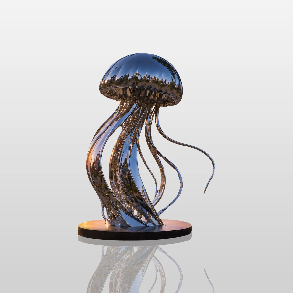 PREMIER Stainless Steel Jellyfish Statue for Seaside Backyard, Pool Patio, Ocean Estate or Coastal Park PSSS-300