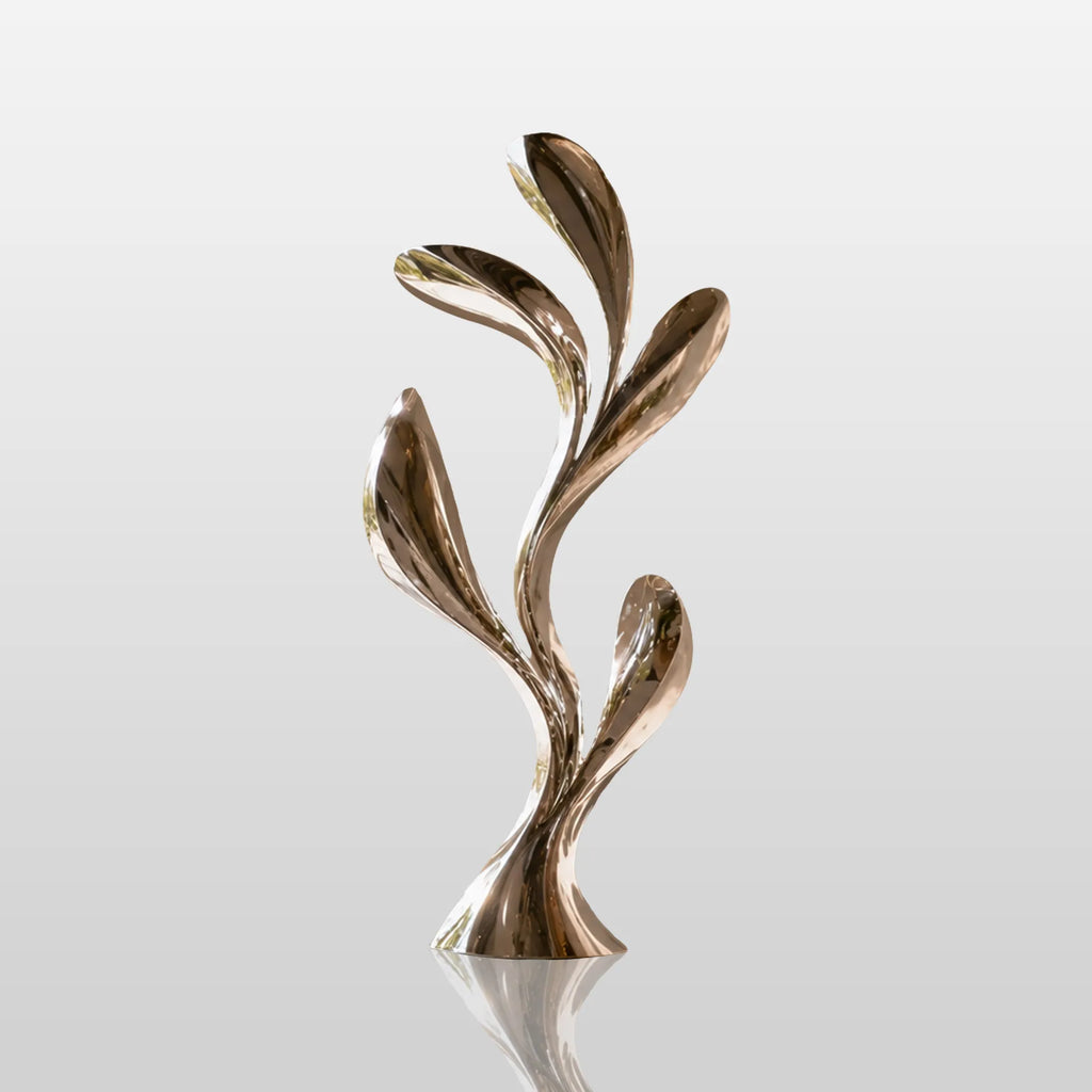 PREMIER Stainless Steel Leaf Sculpture for Dining Room Corner, Home Foyer or Sitting Room PSSS-291