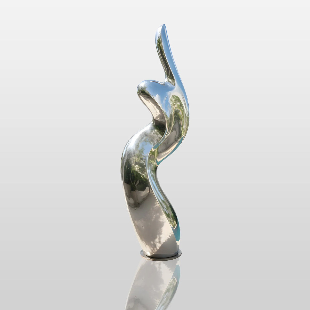 PREMIER Stainless Steel Modern Sculpture with Smooth Curves for Pools, Gardens and Luxury Outdoor Living Spaces PSSS-194