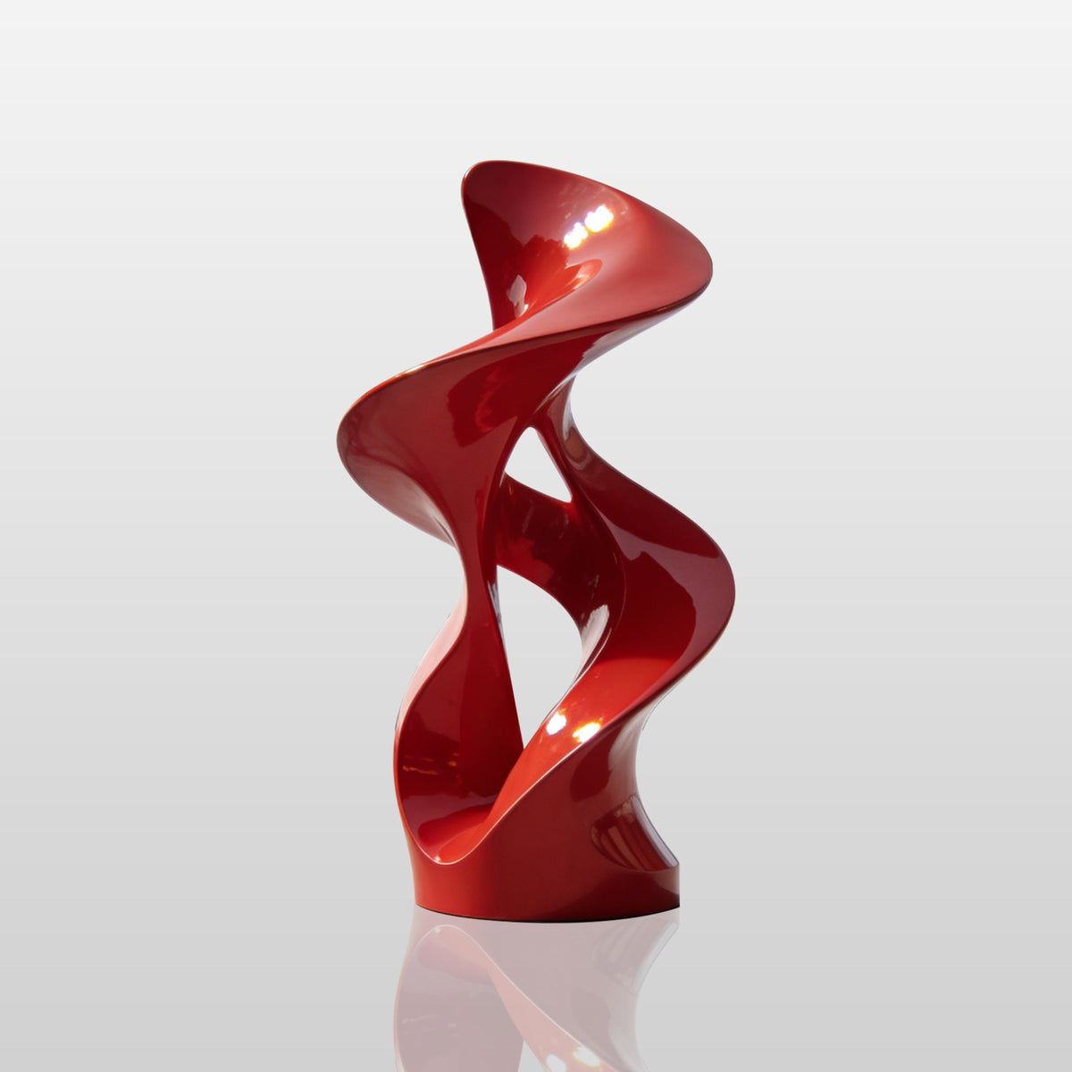 PREMIER Stainless Steel Red Sculpture with Abstract Flowing Design for Modern Outdoor Spaces PSSS-193