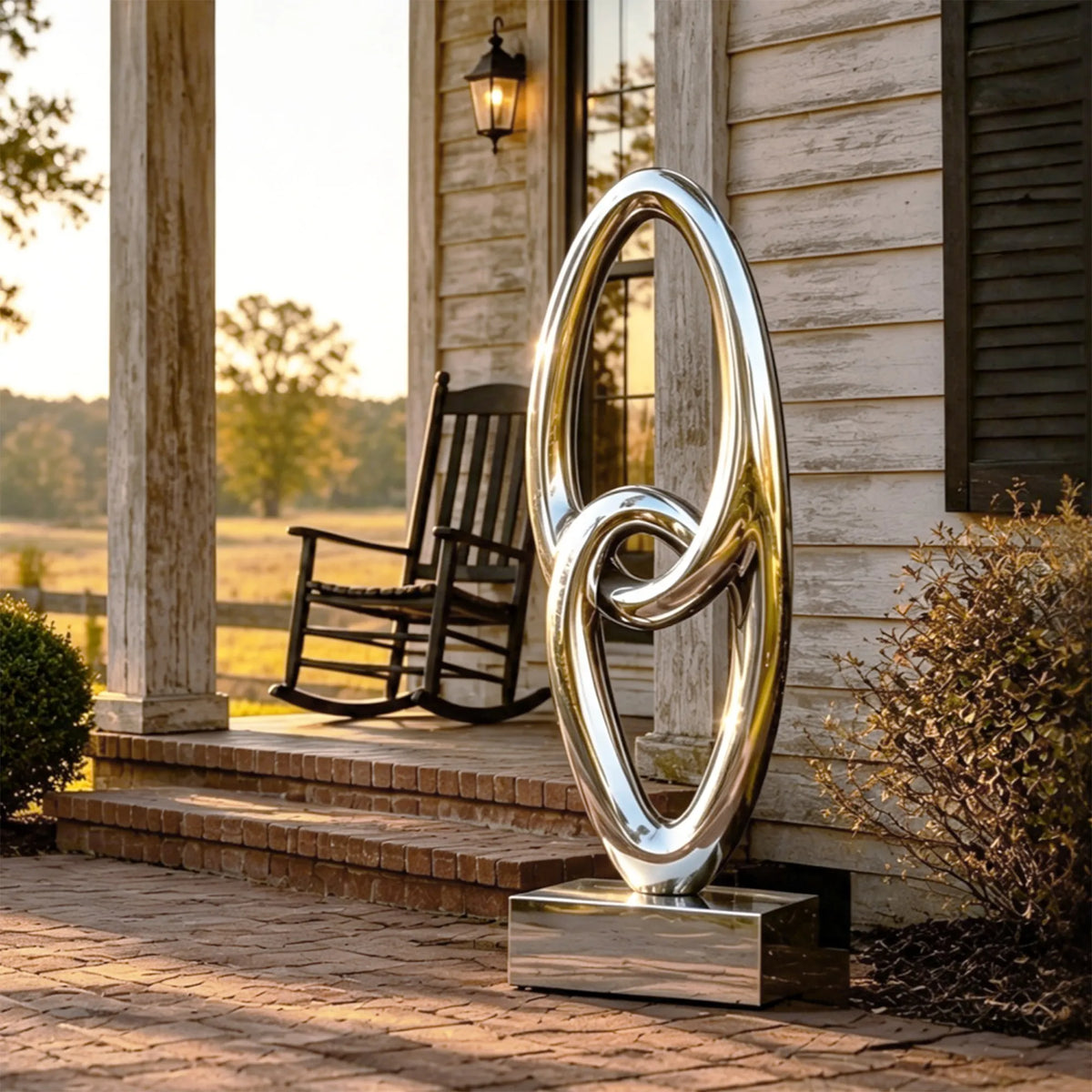 PREMIER Stainless Steel Ring Sculpture for Porch, Patio, Front Lawn or Driveway PSSS-318