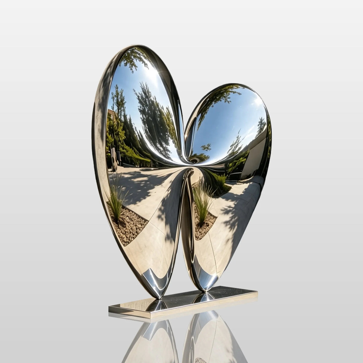 PREMIER Stainless Steel Sculpture with Abstract Heart Design for Entrance, Walkway or Wedding Garden PSSS-329