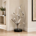 PREMIER Stainless Steel Sculpture with Abstract Leaf Design for Living Room, Dining Room or Hallway PSSS-314