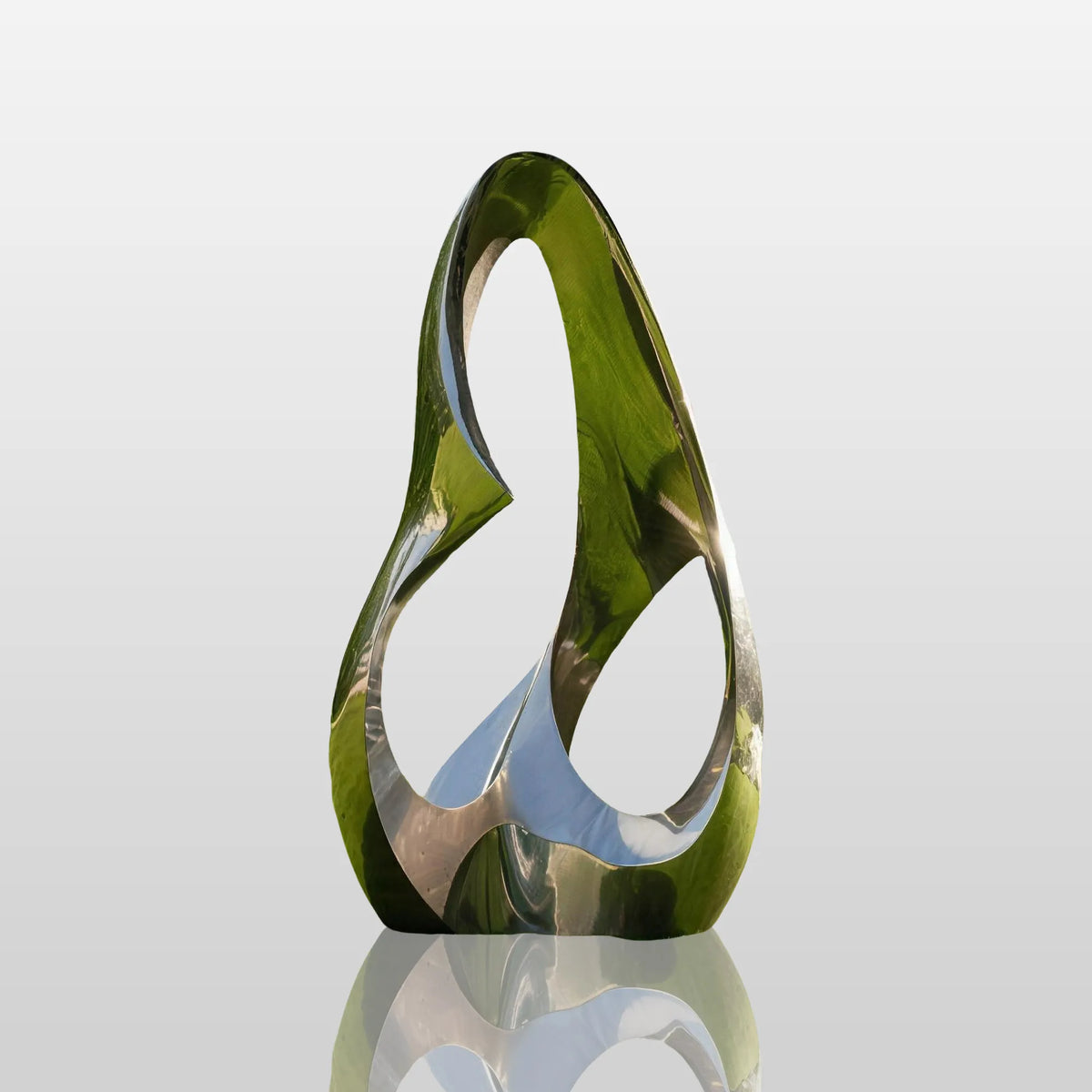 PREMIER Stainless Steel Sculpture with Abstract Ring Design for Lakeside, Villas Lawns or Garden Landscapes PSSS-253