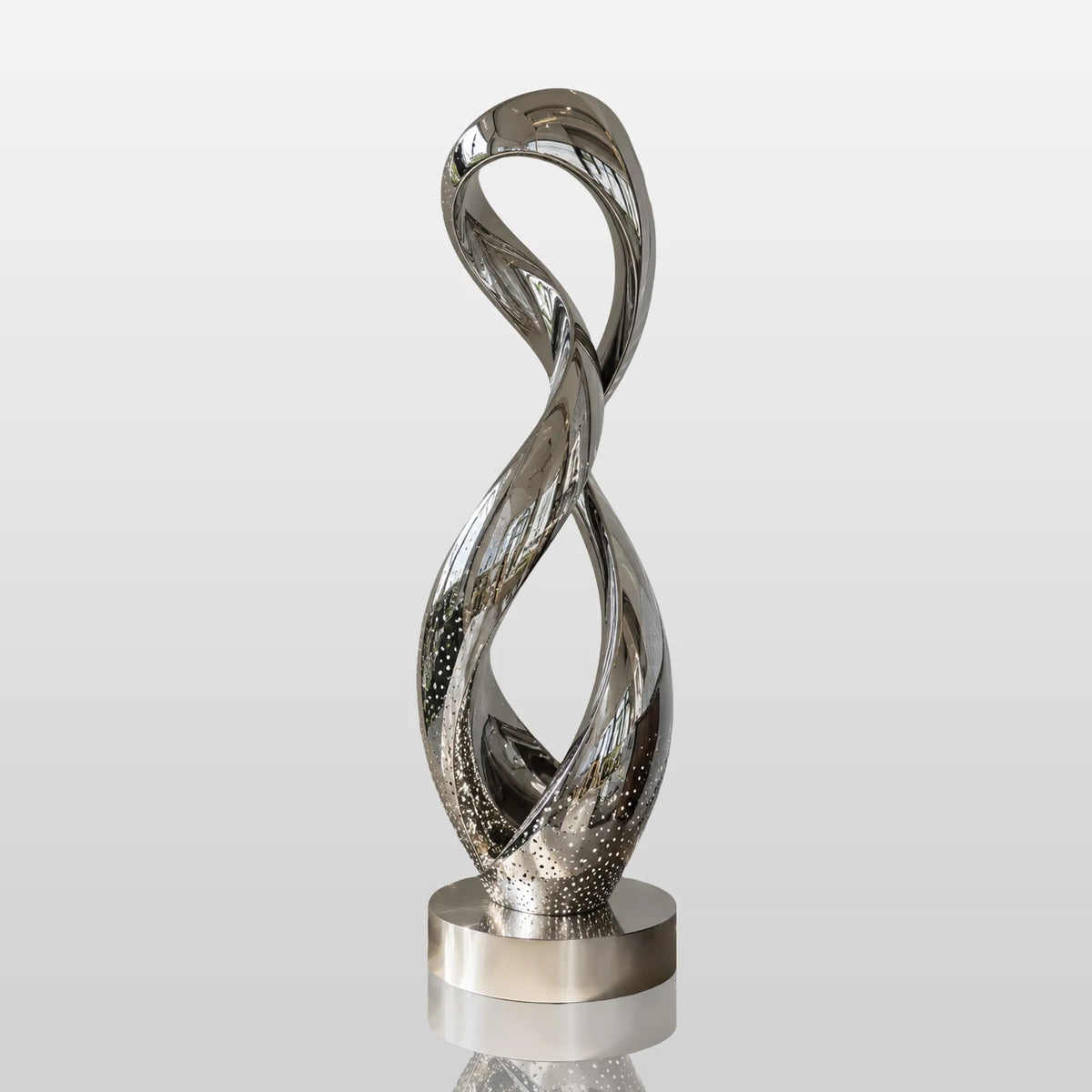 PREMIER Stainless Steel Sculpture with Infinity Loop Design for Living Room, Foyer or Stairway PSSS-309