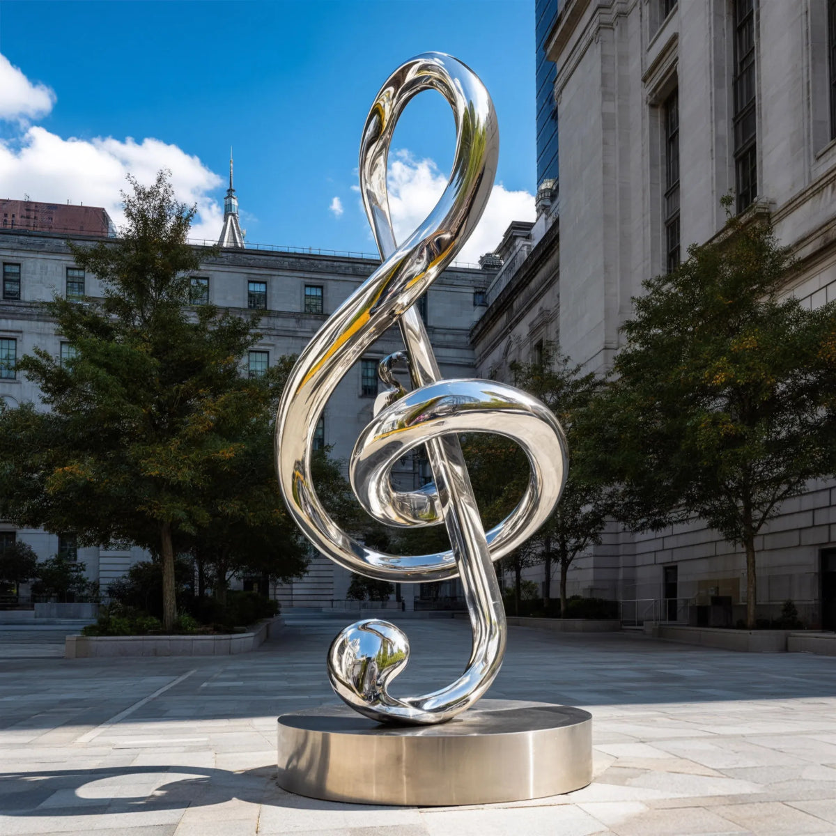 PREMIER Stainless Steel Sculpture with Modern Musical Design for Public Parks, Musical Schools or Hotels PSSS-257