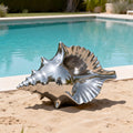 PREMIER Stainless Steel Seashell Sculpture with Mirror Polished Design for Poolside and Garden Decor PSSS-197