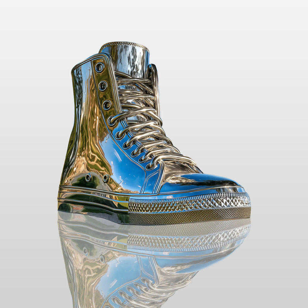 PREMIER Stainless Steel Shoe Sculpture with Mirror Polished Design for Public Art and Outdoor Spaces PSSS-200