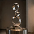 PREMIER Stainless Steel Table Top Sculpture with Abstract Ribbon Design for Showroom, Console Table or Office PSSS-313