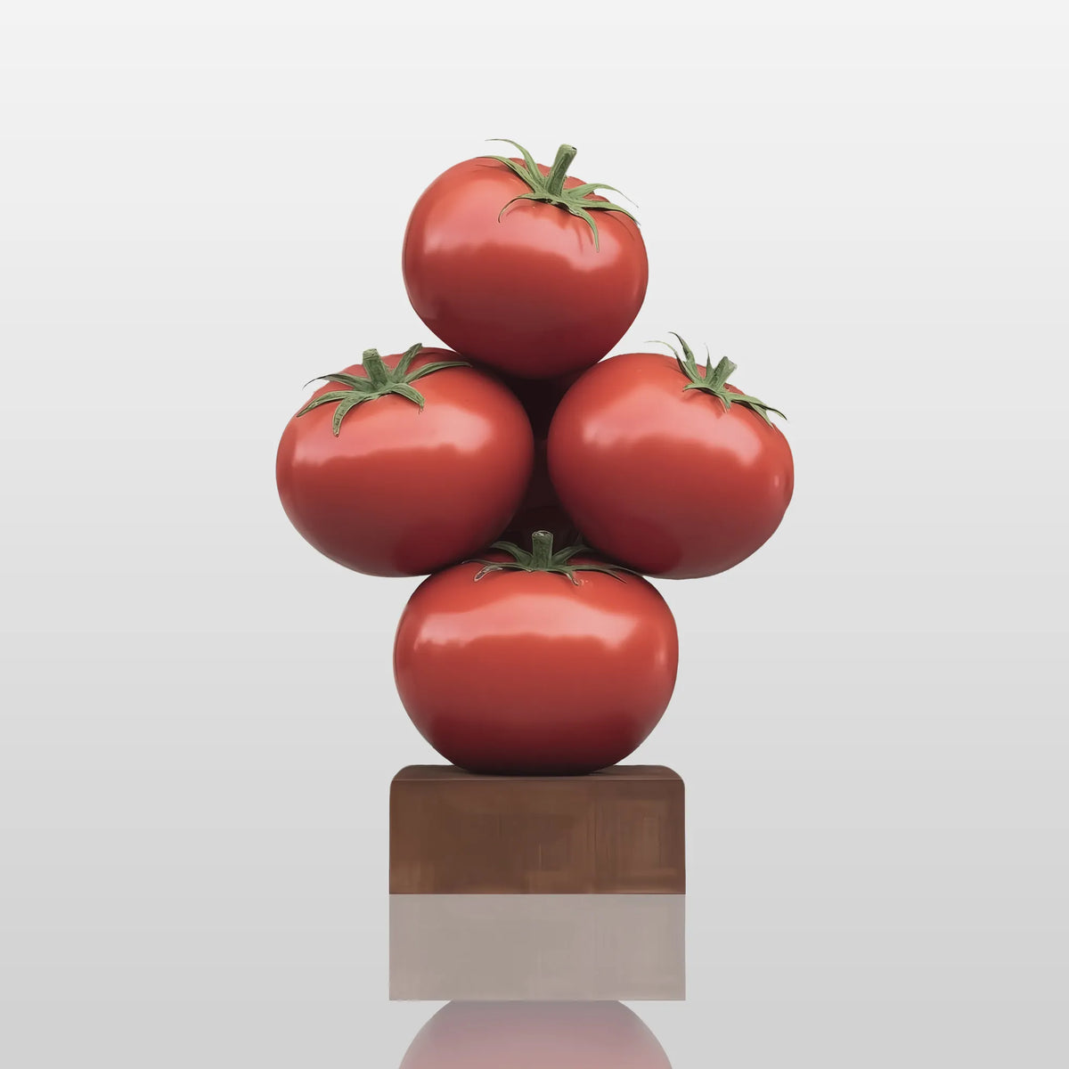 PREMIER Stainless Steel Tomato Sculpture for Public Art Installations and Commercial Spaces PSSS-206
