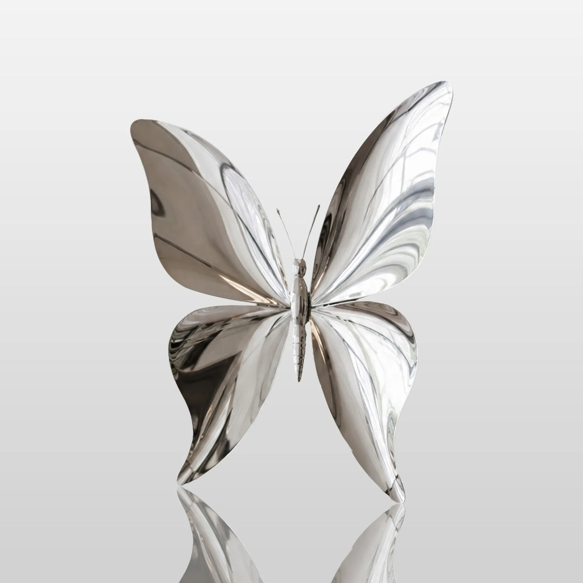 PREMIER Stainless Steel Wall Sculpture with Butterfly Design for Living Room, Entryway or Hotel Lobby PSSS-325