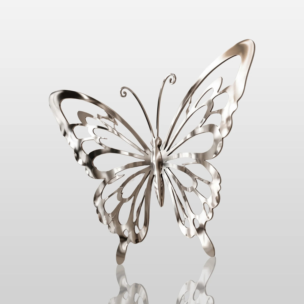 PREMIER Stainless Steel Wall Sculpture with Hollow Butterfly Design for Living Room, Entryway or Hotel Lobby PSSS-335