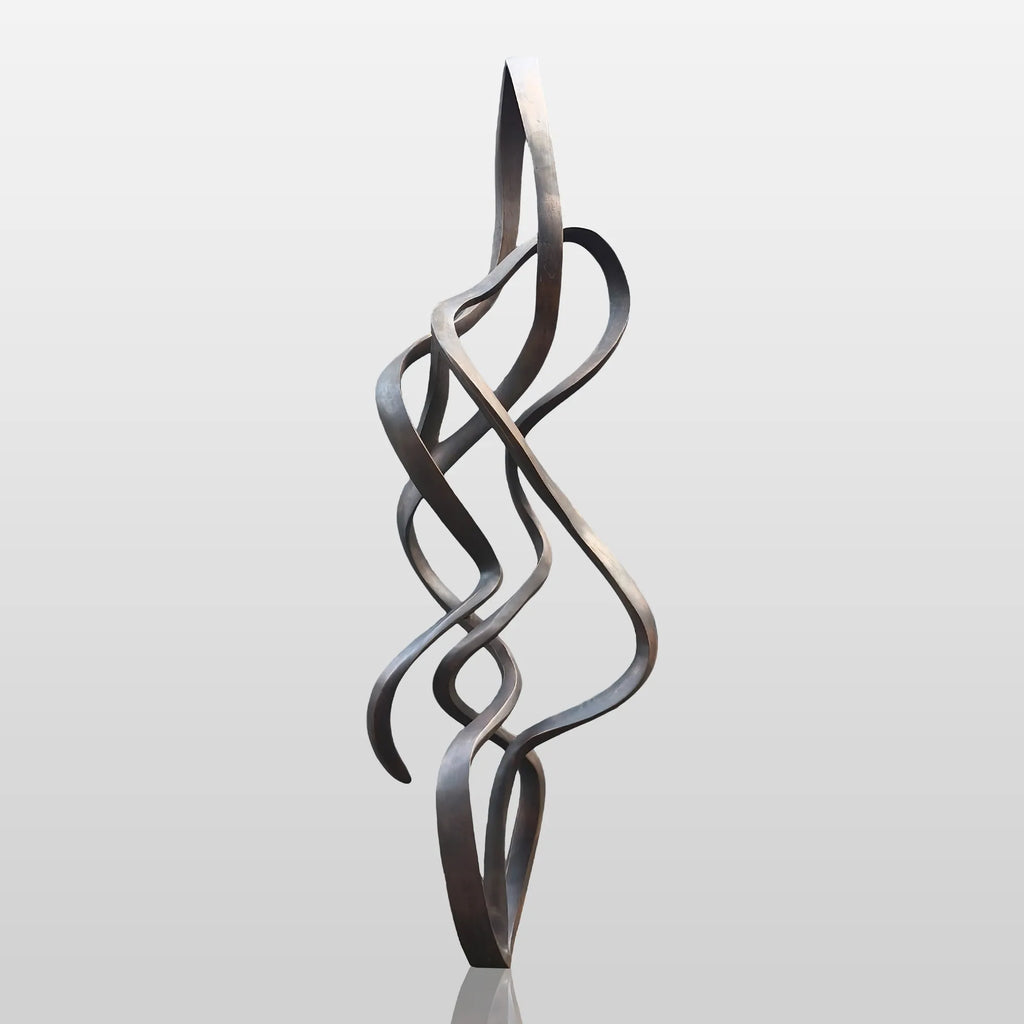 PREMIER Twisting Bronze Sculpture with Abstract Expressionism Design Ideal for Modern Gardens, Art Parks and Hotel Entrances PSB-149