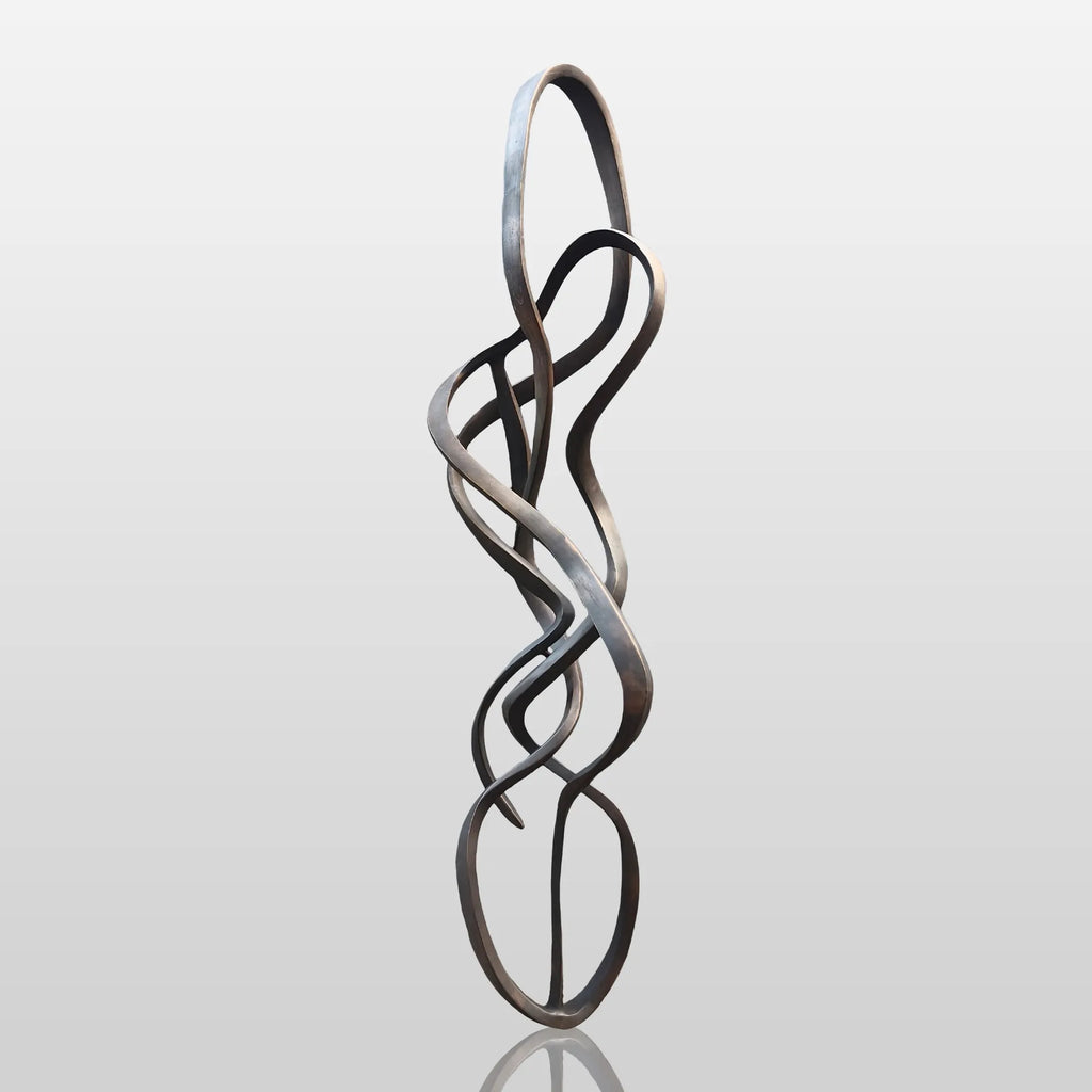 PREMIER Twisting Bronze Sculpture with Abstract Expressionism Design Ideal for Modern Gardens, Art Parks and Hotel Entrances PSB-149