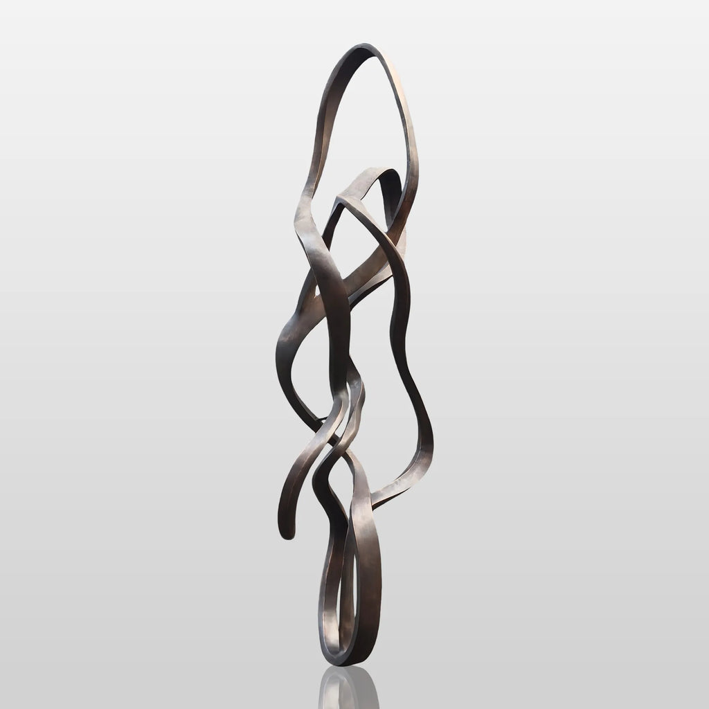 PREMIER Twisting Bronze Sculpture with Abstract Expressionism Design Ideal for Modern Gardens, Art Parks and Hotel Entrances PSB-149
