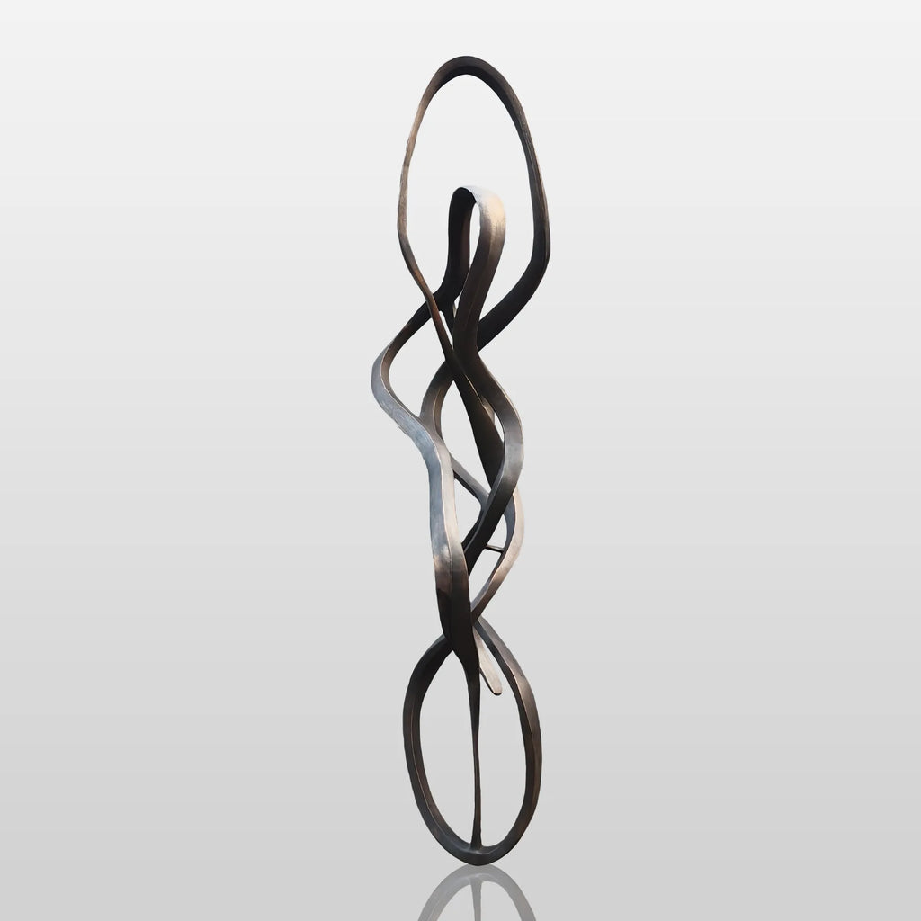 PREMIER Twisting Bronze Sculpture with Abstract Expressionism Design Ideal for Modern Gardens, Art Parks and Hotel Entrances PSB-149