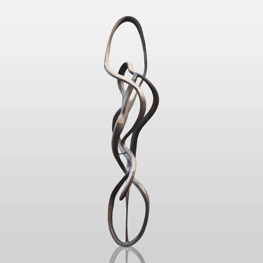 PREMIER Twisting Bronze Sculpture with Abstract Expressionism Design Ideal for Modern Gardens, Art Parks and Hotel Entrances PSB-149