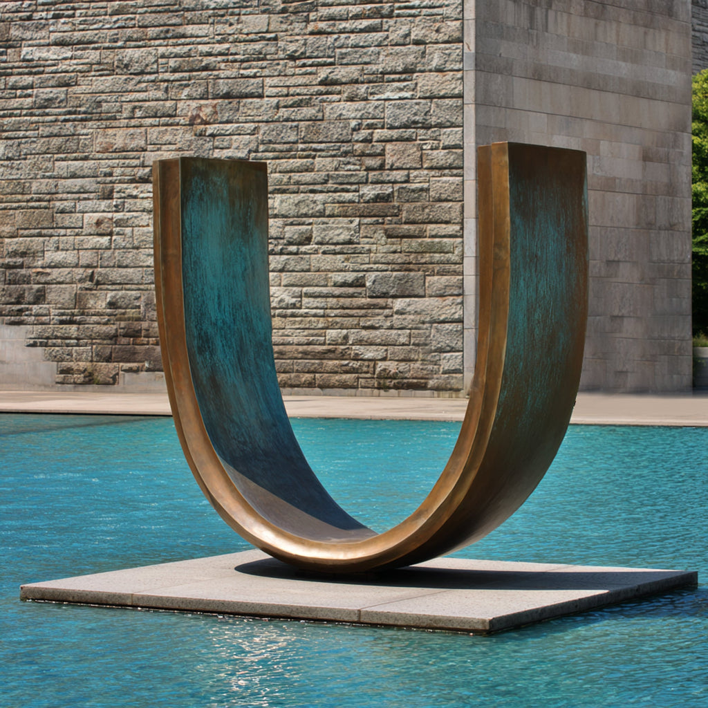 PREMIER U Shape Bronze Sculpture with Minimalist and Abstract Style Ideal for Parks and Modern Exhibition Spaces PSB-145