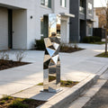 PREMIER Vertical Geometric Sculpture in Stainless Steel for Front Yard, Walkway or City Park PSSS-332