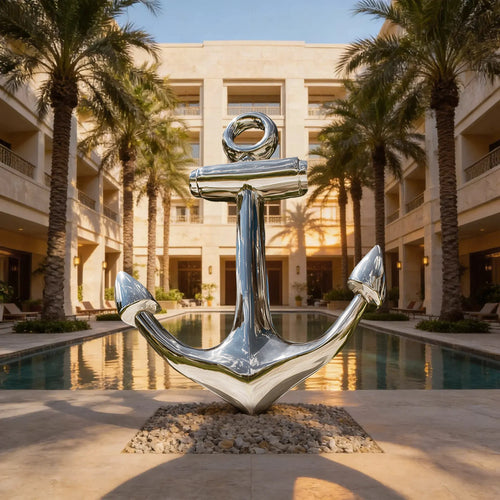 PREMIER Anchor Sculpture in Modern Luxury Style for Hotel Poolside and Coastal Resort Landscapes PSSS-216