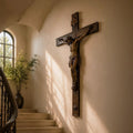 PREMIER Bronze Jesus Cross Wall Sculpture for Home, Church or Chapel Decor PSB-196